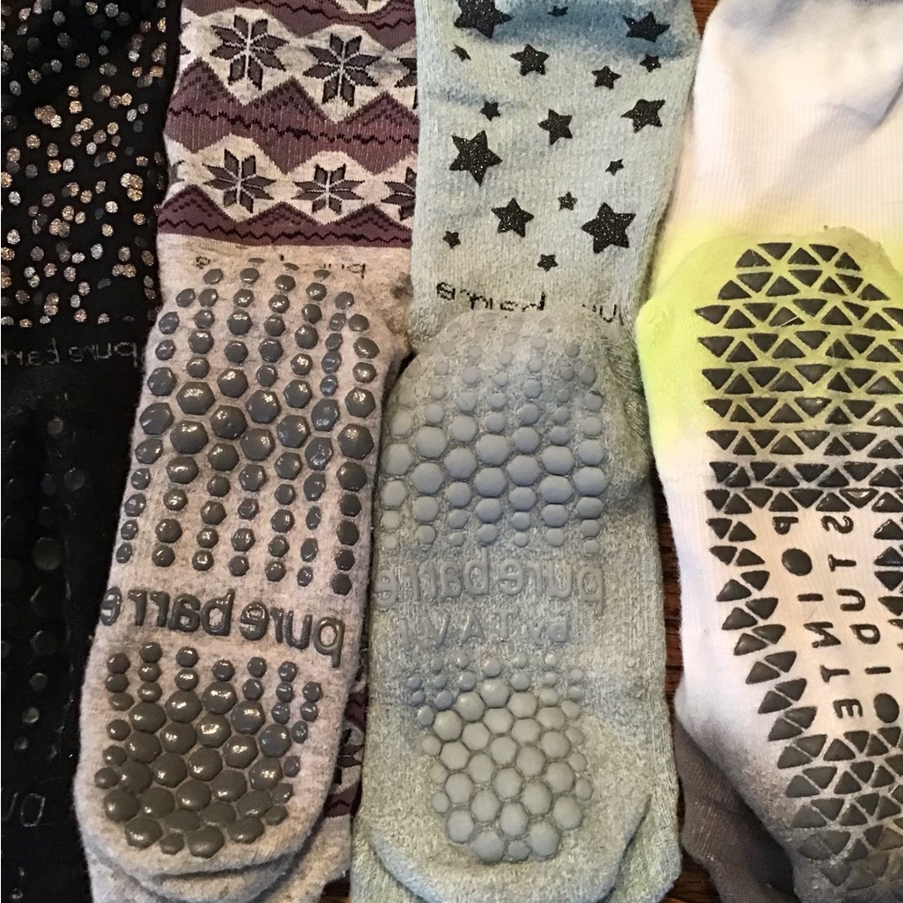 Pure Barre Grip Socks - Multi-Color Pack
